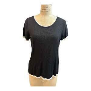 WHBM Black and White Women's Top size L